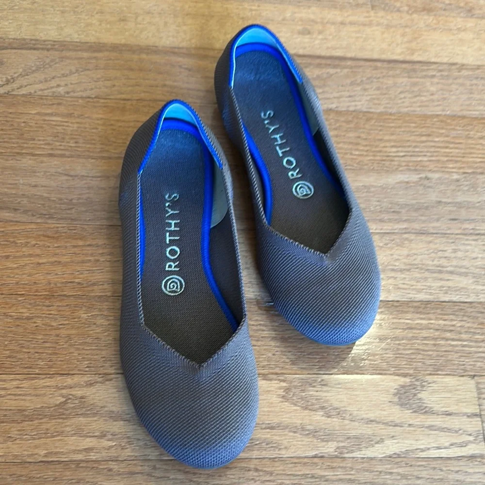 Rothys Rothy’s Gray Flats Minimalist Design - Picture 1 of 6